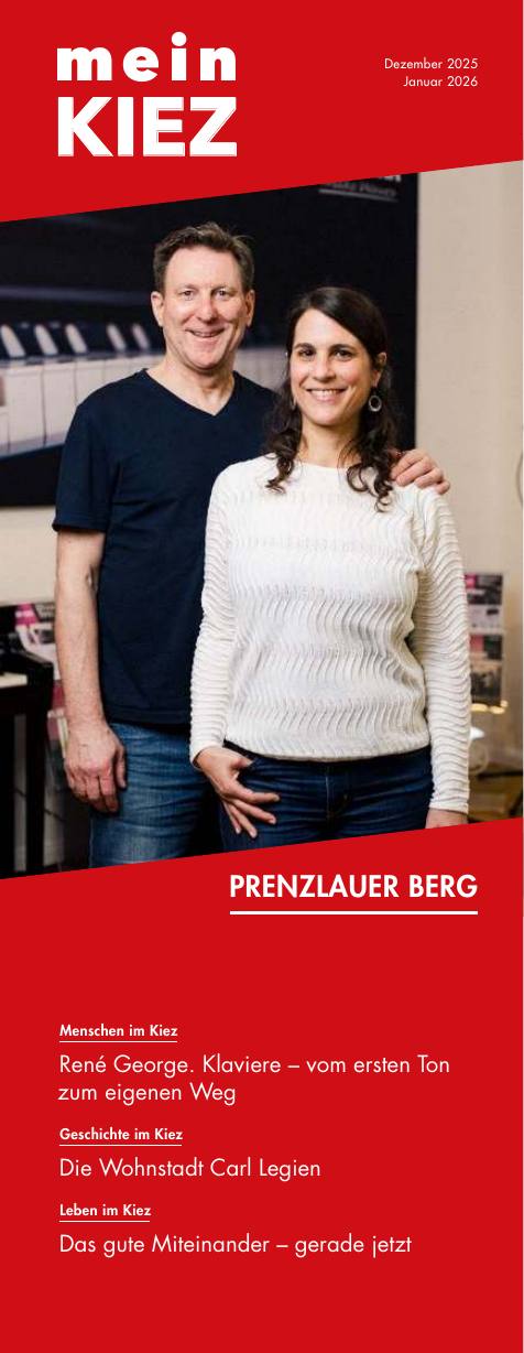 Cover meinKiez Prenzlauer Berg, Dezember 2025 / Januar 2026
