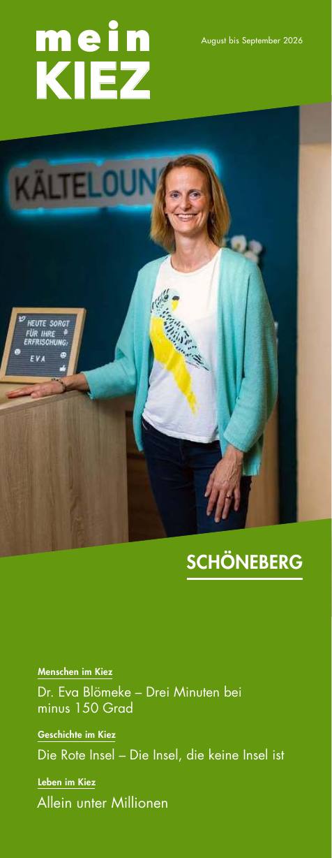 Cover meinKiez Schöneberg, August / September 2026